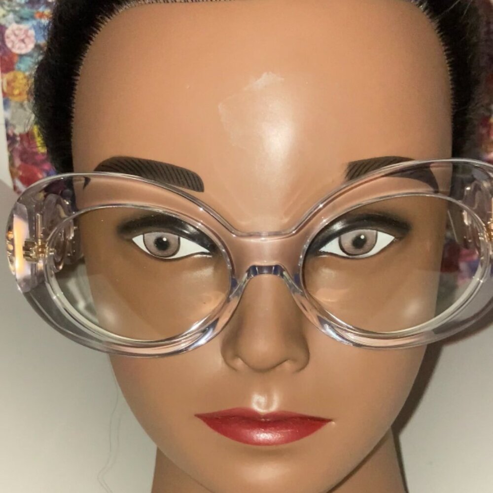Versace Crystal Glasses (148/1W) with clear lenses (VE4426BU 148/1W 54)